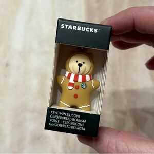 STARBUCKS Gingerbread Bearista Keychain - European Exclusive (2025)